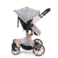 Poussette de bébé de style de mode pliante personnalisée par le fabricant avec des roues en PU